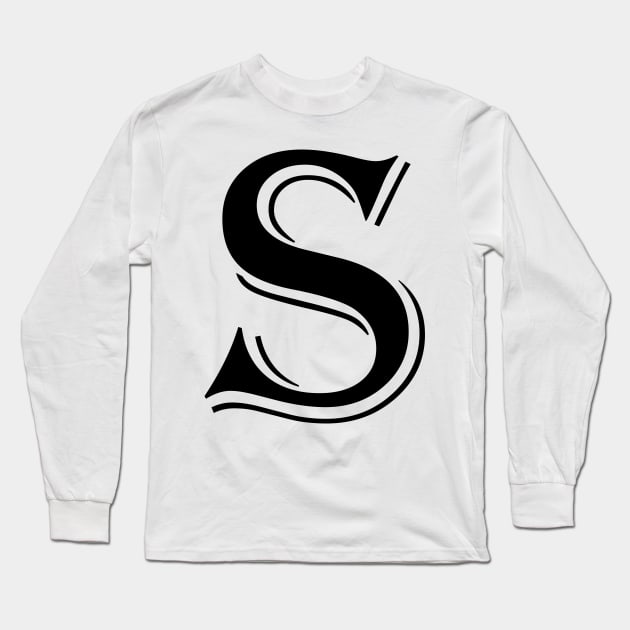 Black letter S in vintage style Long Sleeve T-Shirt by Classical